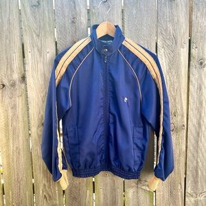 Vintage Pierre Cardin | Track Jacket Nylon Poly with Stripes on Sleeve Size L